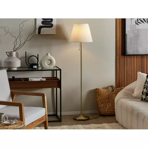 Beliani TORYSA - Staande Lamp-Messing-IJzer 2 Beliani TORYSA - Staande Lamp-Messing-IJzer - Afbeelding 2