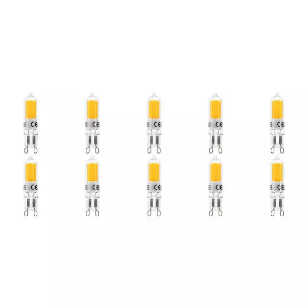 Velvalux LED Lamp 10 Pack - G9 Fitting - Dimbaar - 3W - Helder/Koud Wit 6000K Vervangt 32W 1 Velvalux LED Lamp 10 Pack - G9 Fitting - Dimbaar - 3W - Helder/Koud Wit 6000K Vervangt 32W