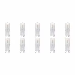 Velvalux LED Lamp 10 Pack - G9 Fitting - Dimbaar - 3W - Helder/Koud Wit 6000K - Melkwit Vervangt 32W