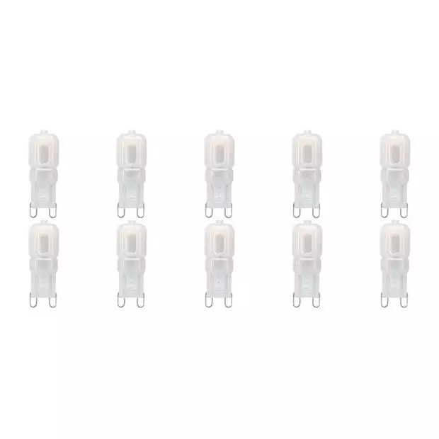 Velvalux LED Lamp 10 Pack - G9 Fitting - Dimbaar - 3W - Helder/Koud Wit 6000K - Melkwit Vervangt 32W 1 Velvalux LED Lamp 10 Pack - G9 Fitting - Dimbaar - 3W - Helder/Koud Wit 6000K - Melkwit Vervangt 32W