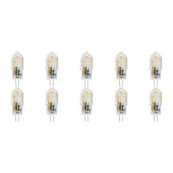 Velvalux LED Lamp 10 Pack - G4 Fitting - Dimbaar - 2W - Helder/Koud Wit 6000K - Transparant Vervangt 20W