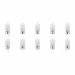 Velvalux LED Lamp 10 Pack - G4 Fitting - Dimbaar - 2W - Helder/Koud Wit 6000K - Melkwit Vervangt 20W