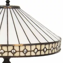HAES DECO - Tiffany Tafellamp Beige, Bruin Ø 40x58 Cm Fitting E27 / Lamp Max 2x60W -LAMPEN Winkel 3933107 7ce3b9a3