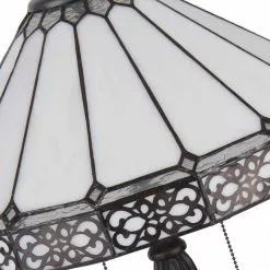 HAES DECO - Tiffany Tafellamp Beige, Bruin Ø 41x62 Cm Fitting E27 / Lamp Max 2x60W -LAMPEN Winkel 3933110 0fc96056
