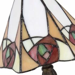 HAES DECO - Tiffany Tafellamp Beige, Geel 20x18x37 Cm Fitting E14 / Lamp Max 1x40W -LAMPEN Winkel 3933118 60bd784f