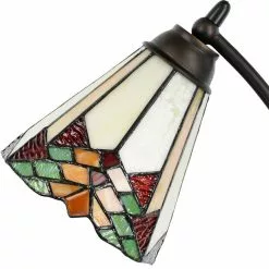 HAES DECO - Tiffany Tafellamp Beige, Rood Ø 26x50 Cm Fitting E14 / Lamp Max 1x40W -LAMPEN Winkel 3933134 ce66f687