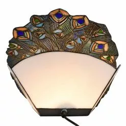HAES DECO - Tiffany Tafellamp Blauw, Groen 32x35x30 Cm Fitting E14 / Lamp Max 1x40W -LAMPEN Winkel 3933157 0e153f46