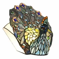 HAES DECO - Tiffany Tafellamp Blauw, Groen 32x35x30 Cm Fitting E14 / Lamp Max 1x40W -LAMPEN Winkel 3933157 5267cf31