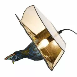 HAES DECO - Tiffany Tafellamp Blauw, Groen 32x35x30 Cm Fitting E14 / Lamp Max 1x40W -LAMPEN Winkel 3933157 ebef320f