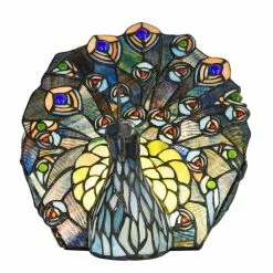 HAES DECO - Tiffany Tafellamp Blauw, Groen 32x35x30 Cm Fitting E14 / Lamp Max 1x40W -LAMPEN Winkel 3933157 fafa8629