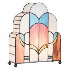 HAES DECO - Tiffany Tafellamp Creme 30x4x25 Cm Fitting E14 / Lamp Max 1x40W -LAMPEN Winkel 3933207 37ba5ceb