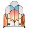 HAES DECO - Tiffany Tafellamp Creme 30x4x25 Cm Fitting E14 / Lamp Max 1x40W