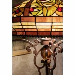 HAES DECO - Tiffany Tafellamp Creme, Bruin Ø 42x72 Cm Fitting E27 / Lamp Max 2x60W -LAMPEN Winkel 3933226 84f76db6