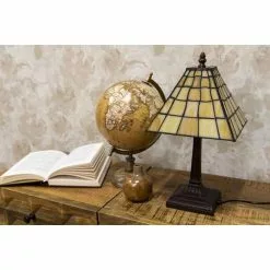 HAES DECO - Tiffany Tafellamp Geel Ø 20x38 Cm Fitting E14 / Lamp Max 1x40W -LAMPEN Winkel 3933237 72f357d5