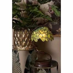 HAES DECO - Tiffany Tafellamp Groen 28x20x41 Cm Fitting E27 / Lamp Max 1x40W -LAMPEN Winkel 3933250 2c285391