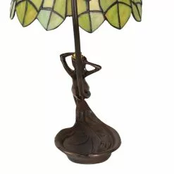 HAES DECO - Tiffany Tafellamp Groen 28x20x41 Cm Fitting E27 / Lamp Max 1x40W -LAMPEN Winkel 3933250 f47ad66a