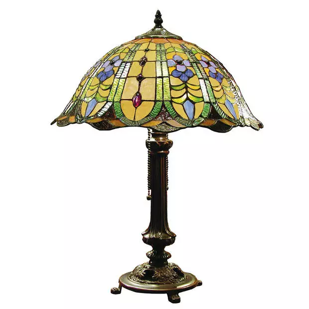 HAES DECO - Tiffany Tafellamp Groen Ø 40x53 Cm Fitting E27 / Lamp Max 2x60W 1 HAES DECO - Tiffany Tafellamp Groen Ø 40x53 Cm Fitting E27 / Lamp Max 2x60W