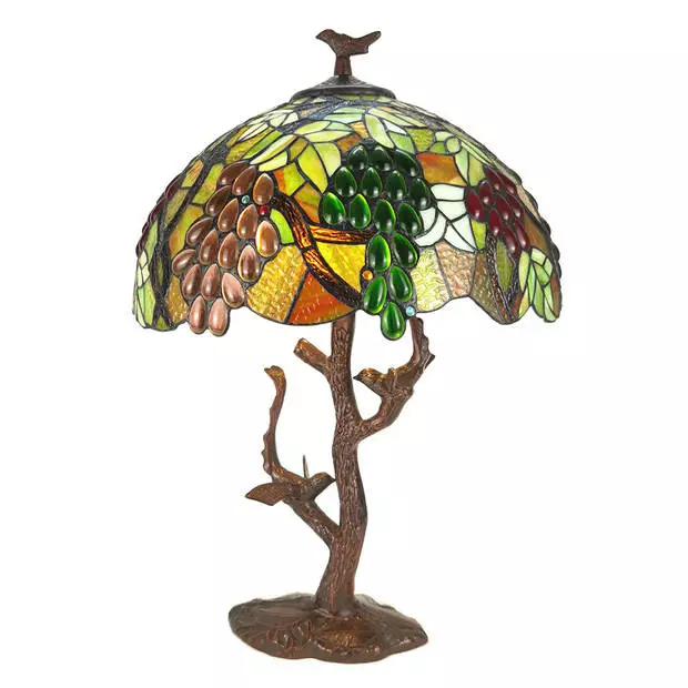 HAES DECO - Tiffany Tafellamp Groen Ø 40x60 Cm Fitting E27 / Lamp Max 2x60W 1 HAES DECO - Tiffany Tafellamp Groen Ø 40x60 Cm Fitting E27 / Lamp Max 2x60W