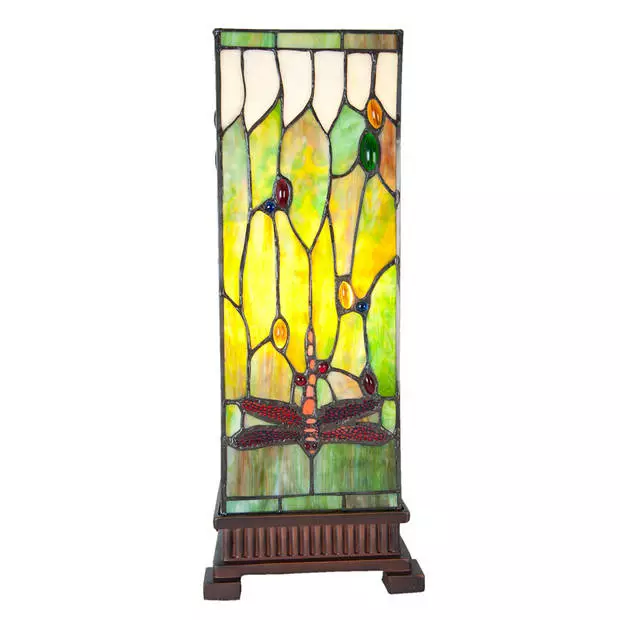 HAES DECO - Tiffany Tafellamp Groen, Bruin, Beige 18x18x45 Cm Fitting E27 / Lamp Max 1x40W 5 HAES DECO - Tiffany Tafellamp Groen, Bruin, Beige 18x18x45 Cm Fitting E27 / Lamp Max 1x40W - Afbeelding 5