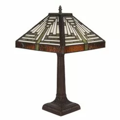 HAES DECO - Tiffany Tafellamp Meerkleurig 31x31x43 Cm Fitting E27 / Lamp Max 2x60W -LAMPEN Winkel 3933298 0d7b6ba5