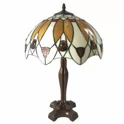 HAES DECO - Tiffany Tafellamp Meerkleurig Ø 41x57 Cm Fitting E27 / Lamp Max 2x60W -LAMPEN Winkel 3933309 f0ab0fd9