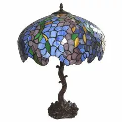 HAES DECO - Tiffany Tafellamp Meerkleurig Ø 43x61 Cm Fitting E27 / Lamp Max 2x60W -LAMPEN Winkel 3933312 686d8da8