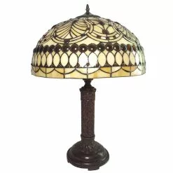 HAES DECO - Tiffany Tafellamp Meerkleurig Ø 46x62 Cm Fitting E27 / Lamp Max 2x60W -LAMPEN Winkel 3933313 5dac5512