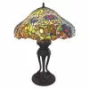 HAES DECO - Tiffany Tafellamp Meerkleurig Ø 57x83 Cm Fitting E27 / Lamp Max 3x40W