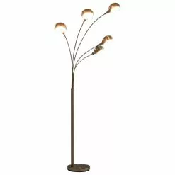 VidaXL Lamp Staand 5xE14 200 Cm Zilverkleurig