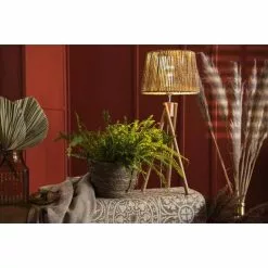 HAES DECO - Tafellamp - Beachlife - Houten Lamp, Ø 27x65 Cm - Bruin Hout - Bureaulamp, Sfeerlamp -LAMPEN Winkel 3946835 d4a6f9a8