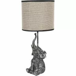 HAES DECO - Tafellamp - City Jungle - Olifant Lamp, Ø 20x45 Cm - Beige/Grijs - Bureaulamp, Sfeerlamp, Nachtlampje -LAMPEN Winkel 3946848 f62c2d5c