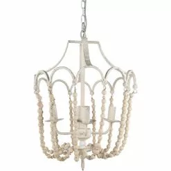 HAES DECO - Hanglamp - Shabby Chic - Vintage / Retro Lamp, 40x40x60 Cm - Hanglamp Eettafel, Hanglamp Eetkamer -LAMPEN Winkel 3947250 1a529744
