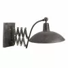 HAES DECO - Wandlamp - Industrial - Vintage / Retro Lamp, 55x33x34 Cm - Zwart Metaal - Muurlamp, Sfeerlamp
