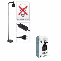 Merkloos Vloer Staande Lamp Hoogte 129 Cm - Zwart -LAMPEN Winkel 3960306 4bb1fb32