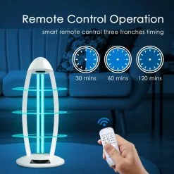 BES LED UV-C Tafellamp - Aigi Desty - Desinfectie Lamp - UV Sterilizer - Afstandsbediening - Timer - 360º - Wit -LAMPEN Winkel 3963557 31df98c5