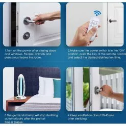 BES LED UV-C Tafellamp - Aigi Desty - Desinfectie Lamp - UV Sterilizer - Afstandsbediening - Timer - 360º - Wit -LAMPEN Winkel 3963557 ea091454