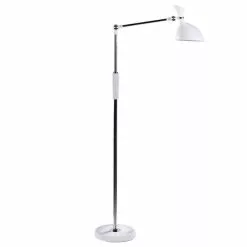 Beliani ANDROMEDA - Staande Lamp-Wit-Synthetisch Materiaal